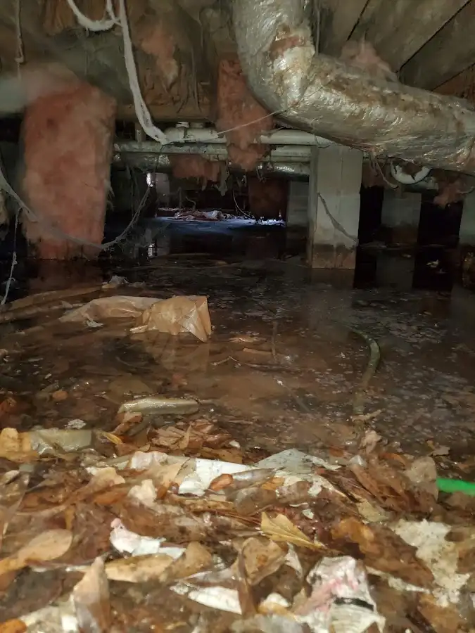 Crawl space flood assessment for Commercial Water Damage Restoration in East Pennsboro