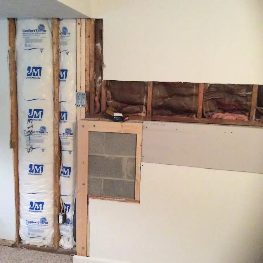 Wall insulation replacement during Contents Cleaning & Restoration in East Pennsboro